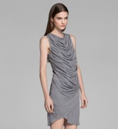KINETIC JERSEY DRAPED DRESS