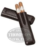 DAVIDOFF BROWN DOUBLE CORONA 2-FINGER  CIGAR CASE