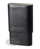 ANDRE GARCIA 4 FINGER BLACK LEATHER BUFFALO HORN CASE