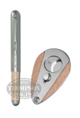 Xikar Beachwood Xi3 Cigar Cutter & Pen Gift Set