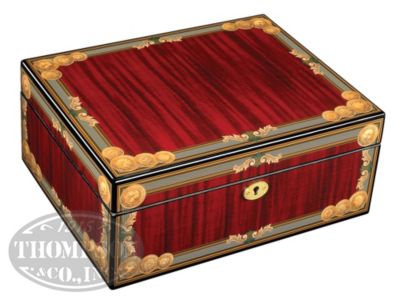 4 COINS HUMIDOR WITH MATCHING ASHTRAY