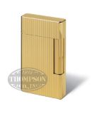 DAVIDOFF PRESTIGE DUAL TORCH LIGHTER LINES DIAGONAL CUT GOLD