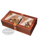 TWO TONE GLASS TOP HUMIDOR