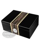 TWO TONE BLACK 50 COUNT HUMIDOR