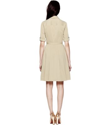 French Khaki Tory Burch Blythe Dress 