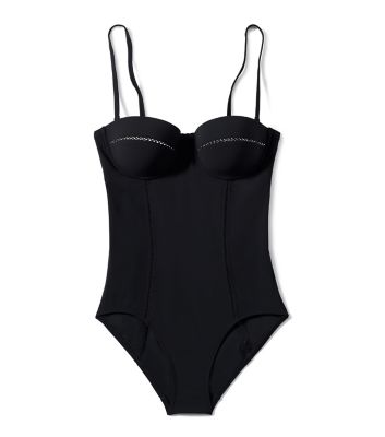 SOLID LATTICE UNDERWIRE ONEPIECE