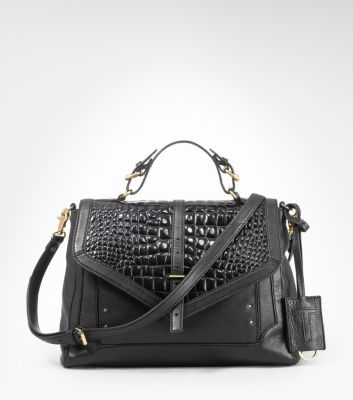 Patent Croc Print 797 Large Satchel