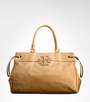 Leather Stacked Logo Tote