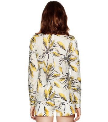 Ivory Wheat  Tory Burch Brigitte Blouse 