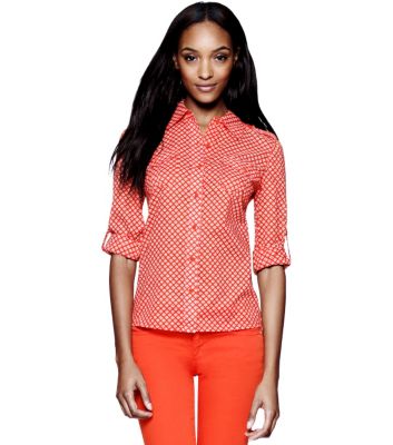 Poppy Red Denley  Tory Burch Brigitte Blouse  