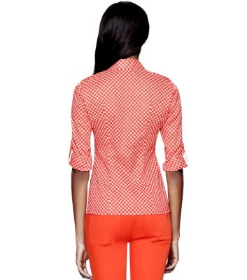Poppy Red Denley  Tory Burch Brigitte Blouse 