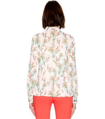 Tory Burch Bryce Bow Blouse 