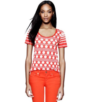 Poppy Red Darby Lerryn Tee  Tory Burch Karin Tee  