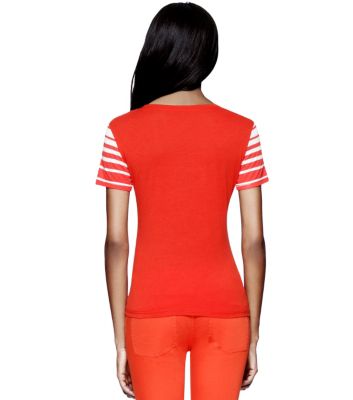 Poppy Red Darby Lerryn Tee  Tory Burch Karin Tee 