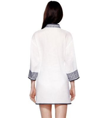 White/tory Navy Tory Burch Pearl Tunic 