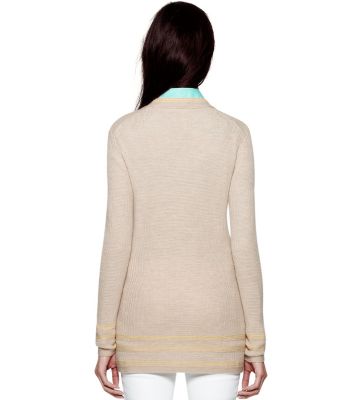 Oatmeal Melange/ Daisy Tory Burch Mallorie Cardigan 
