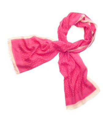 Tory Burch Allover "t" Printed Scarf 