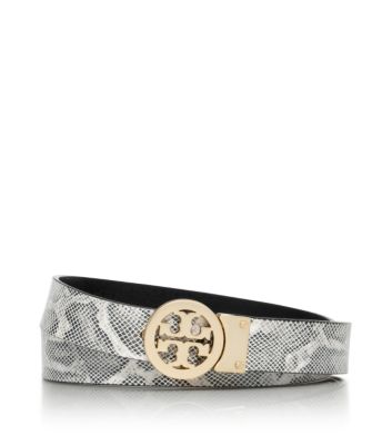 Tory Burch Rotating Logo Exotic Belt  