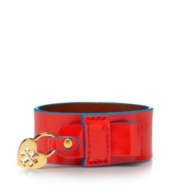 Poppy Red/tahitian Turq Tory Burch Alden Cuff 