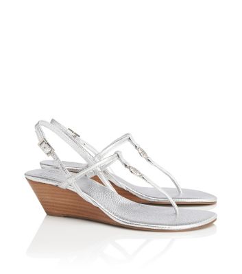Tory Burch Metallic Emmy Demi Wedge  
