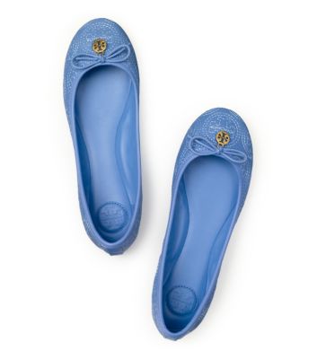 Ocean Breeze Tory Burch Stitched Logo Chelsea Ballet Flat 