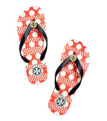 Normandy Blue-darby C Tory Burch Printed Flip Flop 