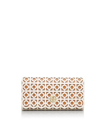 Bleach/aged Vachetta Tory Burch Portefeuille Allong&eacute; &Agrave; Rabat Kelsey  