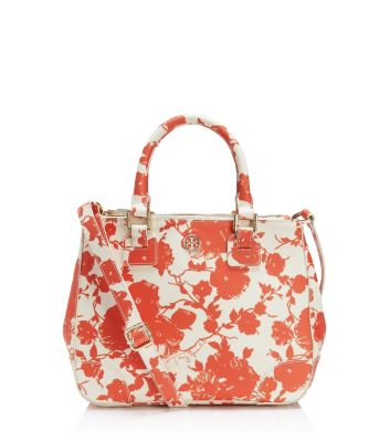 Tory Burch Small Printed Robinson Double Zip Tote 