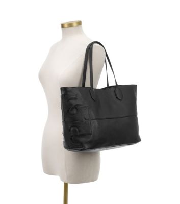 Tory Burch Leather Stacked "t" Tote 