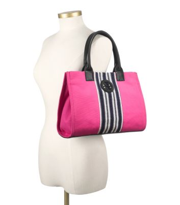 Tory Burch Center Stripe Mini Ella Tote 