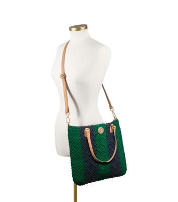 Tory Burch Crochet Zip Tote 