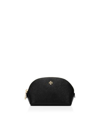 tory burch black makeup bag