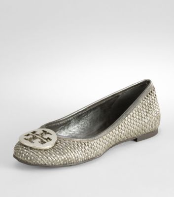 Metallic Straw Reva Ballet Flat