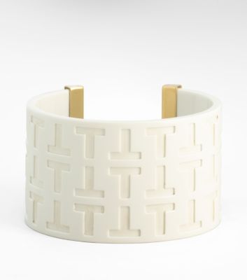 LOGO PATTERN T LUCITE CUFF