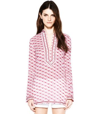Mermaid Blush Small Flamingo  Tory Burch Tory Tunic  