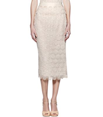 Creamy Almond Combo  Tory Burch Whitney Skirt  
