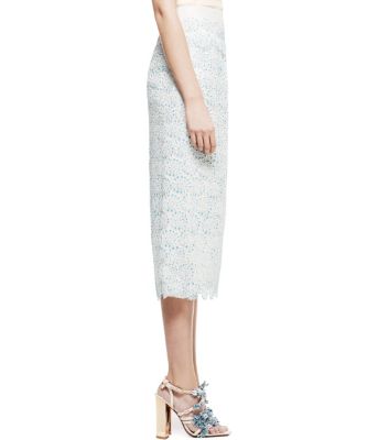 Tahitian Turquoise Combo (f) Tory Burch Whitney Skirt 