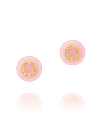 Pink Shell/shiny Gold Tory Burch Burch Stud Earring 