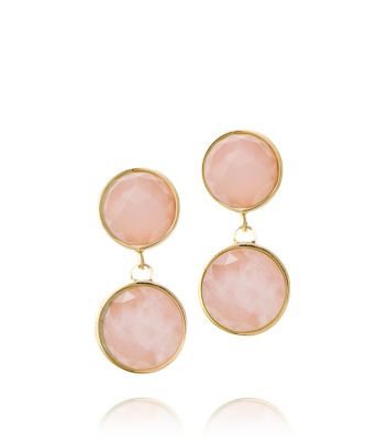 Rose Quartz/light Gold Tory Burch Porter Post Earring 