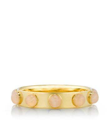Rose Quartz/light Gold Tory Burch Porter Bangle 