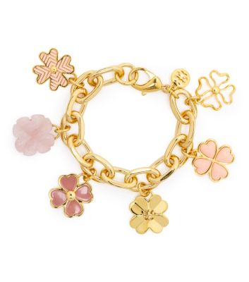 Pink Shell/pink Shell Tory Burch Shawn Charm Bracelet 