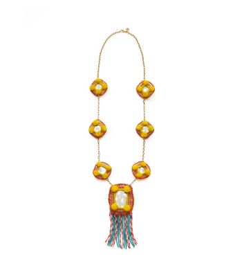 MIRROR TASSEL PENDANT NECKLACE