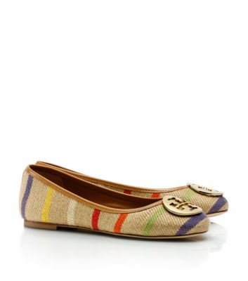 Tory Burch Striped Reva Ballet Flat  