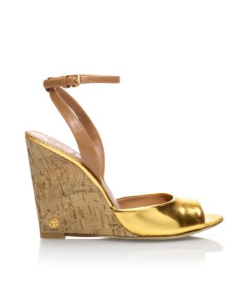 Tory Burch Metallic Ashton Wedge Sandal 