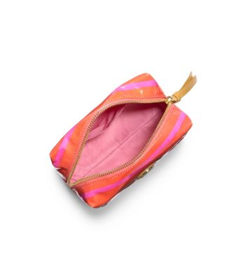 Poppy Red Multi (classic Stripe E) Tory Burch Brigitte Cosmetic Case 
