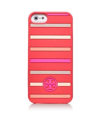 Tory Burch Classic Stripe Silicone Case For Iphone 5  