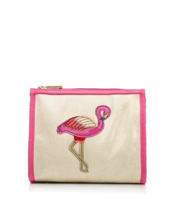 Tory Burch Flamingo Taryn Cosmetic Case  
