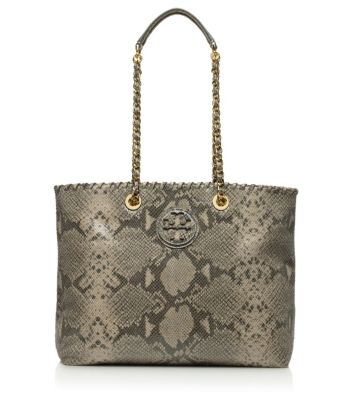 Tory Burch Snake Printed Marion Tote  