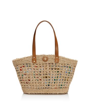 Small Twisted Straw Megan Tote