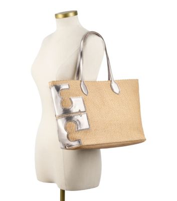 Metallic Stacked "T" Tote
